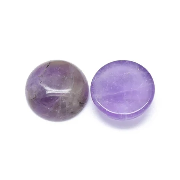 Ametiszt cabochon kő, 8x3,5 mm (2 db)