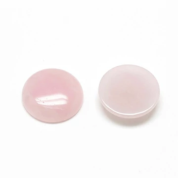 Rózsakvarc cabochon kő, 8x4 mm (2 db)