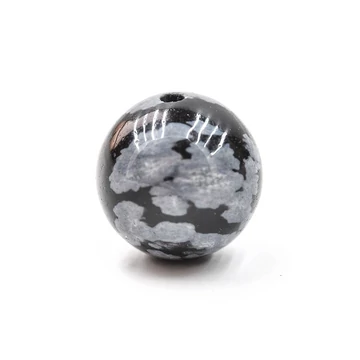 Hópehely obszidián gyöngy, 10 mm