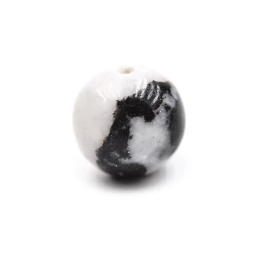 Zebra jáspis gyöngy, 10 mm