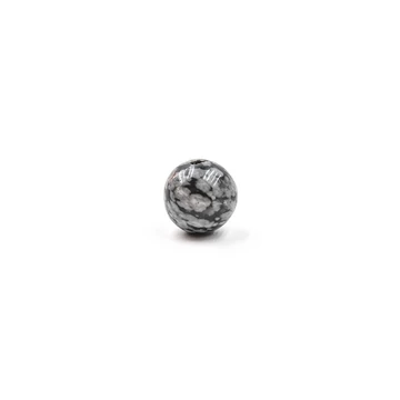 Hópehely obszidián gyöngy, 6 mm
