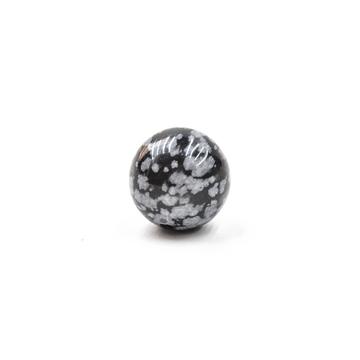 Hópehely obszidián gyöngy, 8 mm