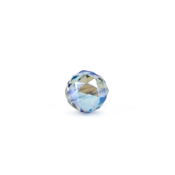Aura kvarc (kék) fazettált gyöngy, 8 mm