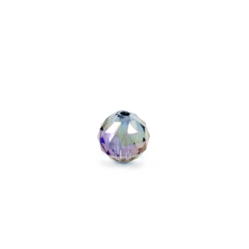 Aura kvarc (lila) fazettált gyöngy, 8 mm