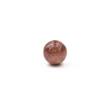 Napkő (barna) szintetikus gyöngy, 8 mm