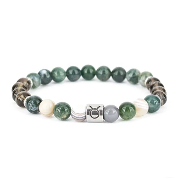 Bika horoszkópos férfi gumis karkötő