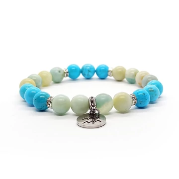 Vízöntő horoszkópos női gumis karkötő