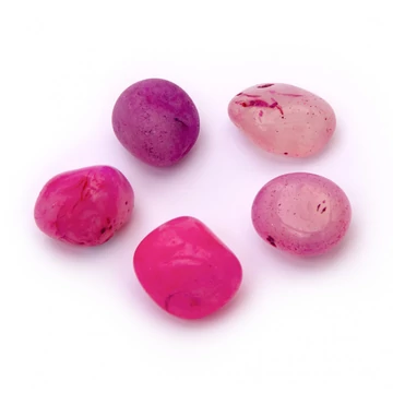 Pink achát (színezett) világos marokkő, India, M
