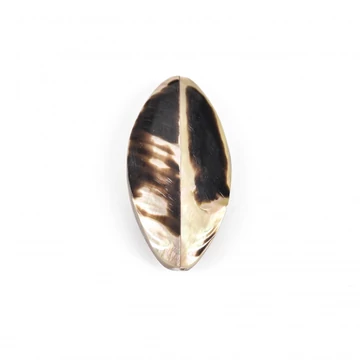 Natúr gyöngyház mandula gyöngy, 15x30 mm (1 db)