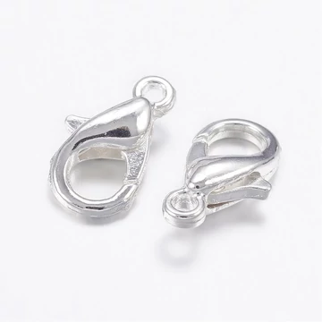 Karabiner (ezüst szín), 10 mm (25 db)