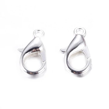 Karabiner (ezüst szín), 12 mm (25 db)