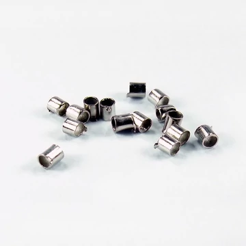 Stopper, hengeres, 1,5x1,5 mm, ezüst színű (kb. 200 db)