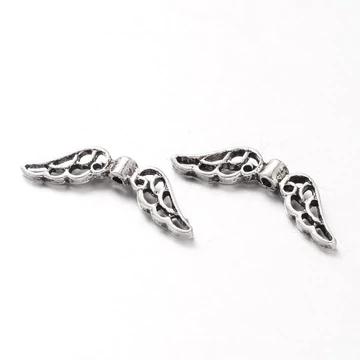 Angyalszárny (áttört mintás) köztes dísz, 21 mm (10 db)