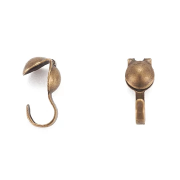 Csomófogó, bronz szín, 4 mm, 50 db
