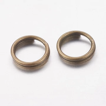Dupla karika, bronz szín, 6 mm, kb. 50 db