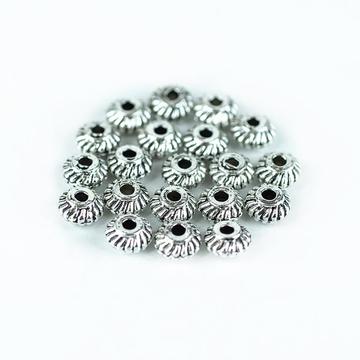 Bali gyöngy köztes dísz (2), 6 mm (50 db)