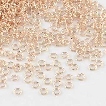 Karika, rosegold, 0,7x4 mm, kb. 100 db