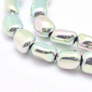Hematit (szivárvány) nugett köztes dísz, 7x5 mm (10 db)