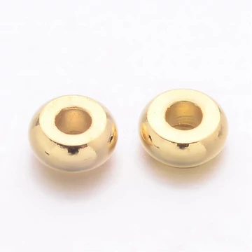 Kerek (arany szín) köztes dísz, 4 mm (50 db)