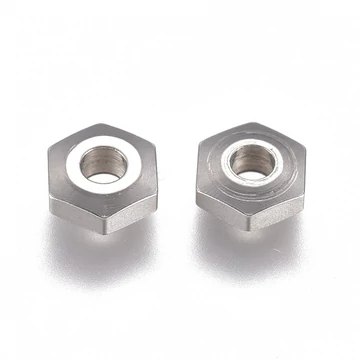 Nemesacél hatszög köztes dísz, 5 mm (10 db)