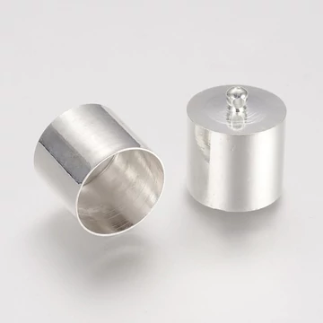 Láncvég (ezüst szín) kupak, 10x6 mm (10 db)