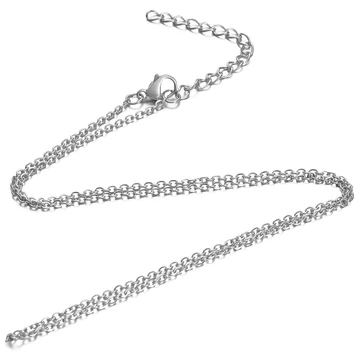 Nemesacél lánc lánchosszabbítóval, 1.6 mm, 45,5 cm (1 db)