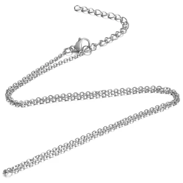 Nemesacél lánc lánchosszabbítóval, 1.6 mm, 60 cm (1 db)