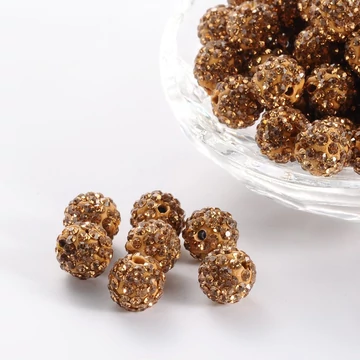 Pave disco gömb (bronz) köztes dísz, 10 mm (5 db)