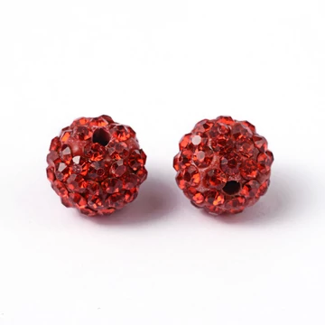 Pave disco gömb (piros) köztes dísz, 10 mm (5 db)