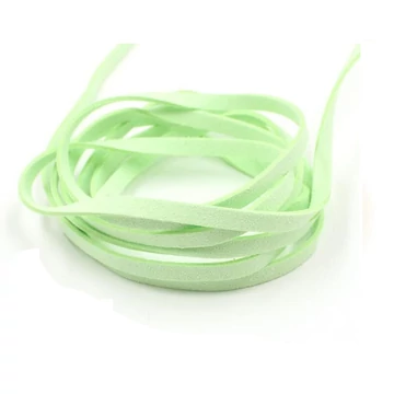 Menta zöld műbőrszál, 1 m (5 db)
