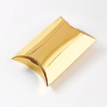 Párnadoboz (fényes arany), 6,5x9x2,5 cm