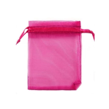 Tüll tasak (10), kb. 7x9 cm, pink (10 db)