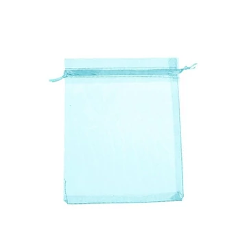 Tüll tasak (20), kb. 7x9 cm, türkizkék (10 db)