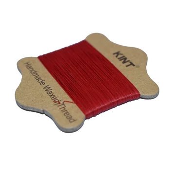 Viaszolt nylon gyöngyfűző szál, sötétpiros, 0,45 mm, kb. 20 m