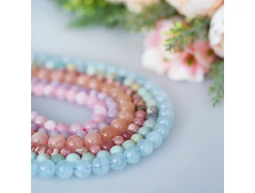 Natúr ásványgyöngy szál