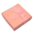 Közepes, négyzet alakú (rózsaszín), organza szalagos díszdoboz, 9x9 cm