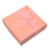 Közepes, négyzet alakú (rózsaszín), organza szalagos díszdoboz, 9x9 cm