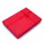 Díszdoboz, piros szín, piros szatén szalag, fehér szivacs, karton, 12,5x18 cm