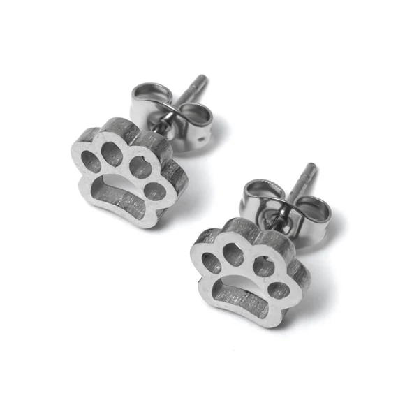 Tappancsos nemesacél fülbevaló, 7,5x8 mm