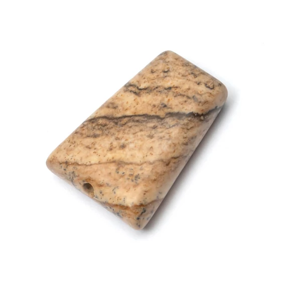 Képjáspis gyöngy, trapéz, 10x14 mm