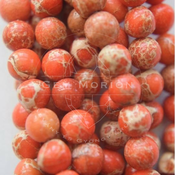 Regalit (narancs) golyós szál, 10 mm, kb. 39 cm