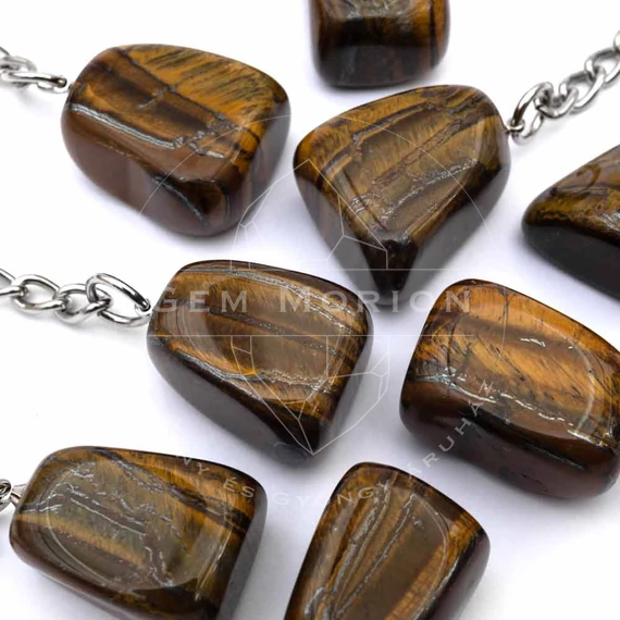 Hematitos tigrisszem kulcstartó (nagyobb)