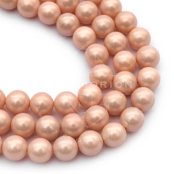 Shell pearl (púder) golyós szál, 8 mm, kb. 39 cm