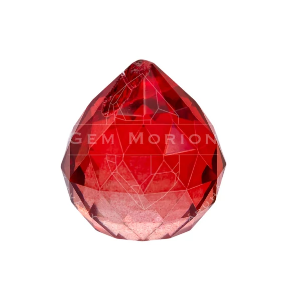 Feng Shui kristály, piros, 2 cm