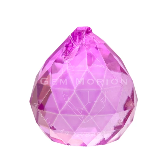 Feng Shui kristály, pink, 2 cm