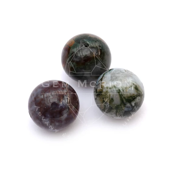 Indiaachát gyöngy, "A" minőség, 14 mm
