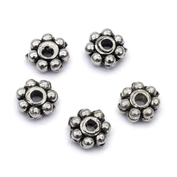 Bali gyöngy köztes dísz, 4 mm (kb. 100 db)