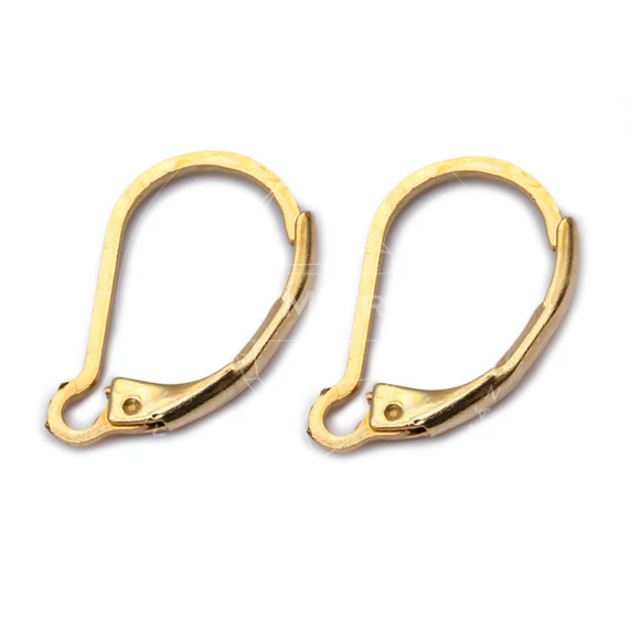 Nemesacél biztonsági fülbevaló akasztó, arany színű (2 db)