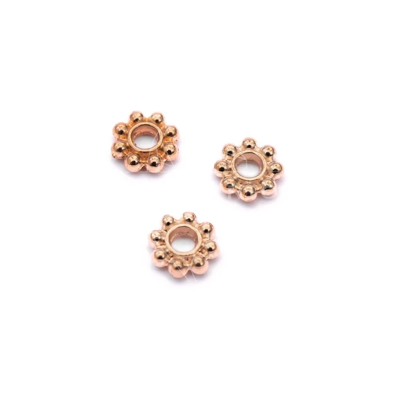 Bali gyöngy (rosegold) köztes dísz, 5 mm, kb. 100 db