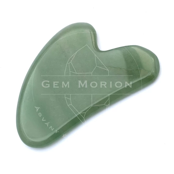 Aventurin arcmasszírozó, Gua Sha, kb. 80x50 mm
